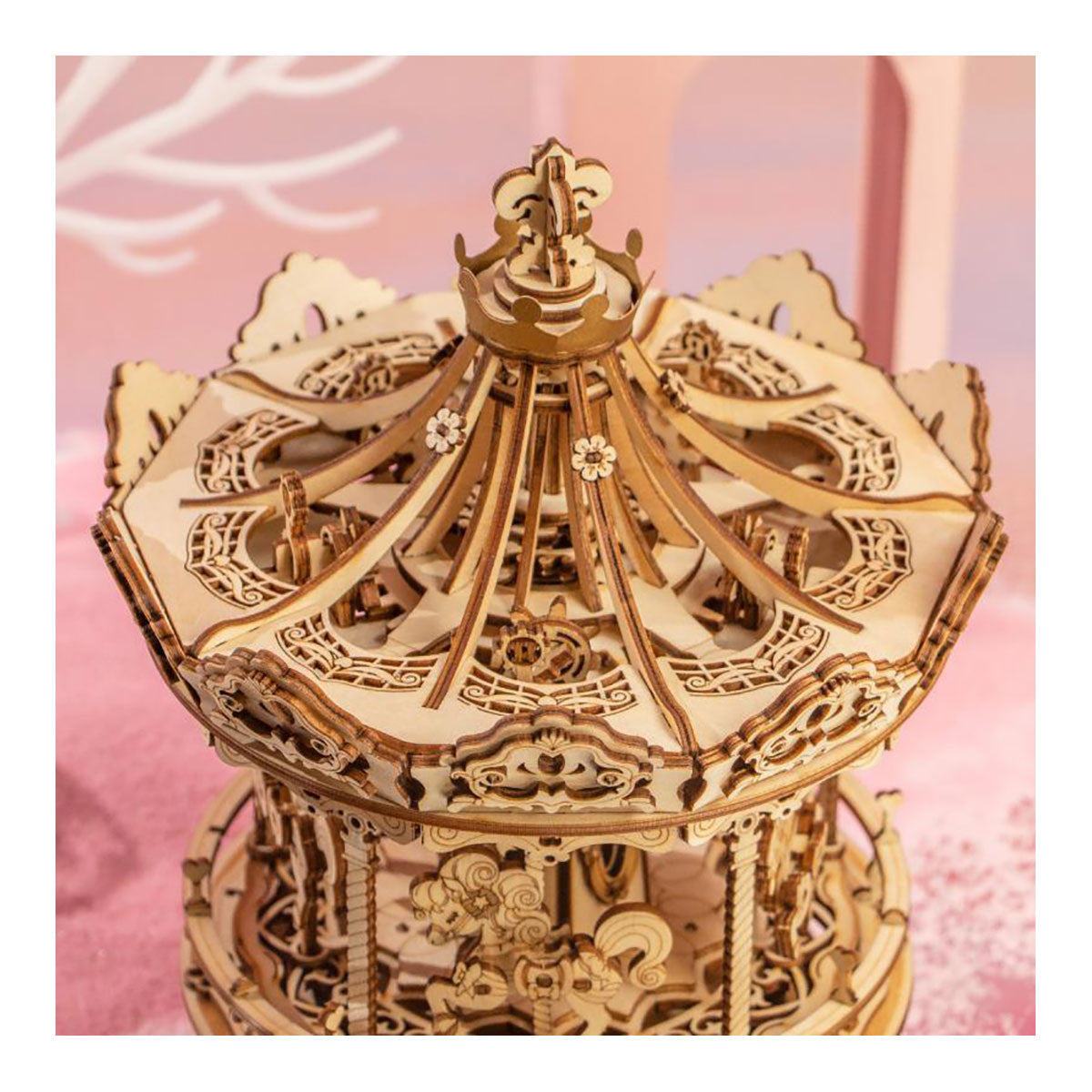 3D-Holzpuzzle Karussell