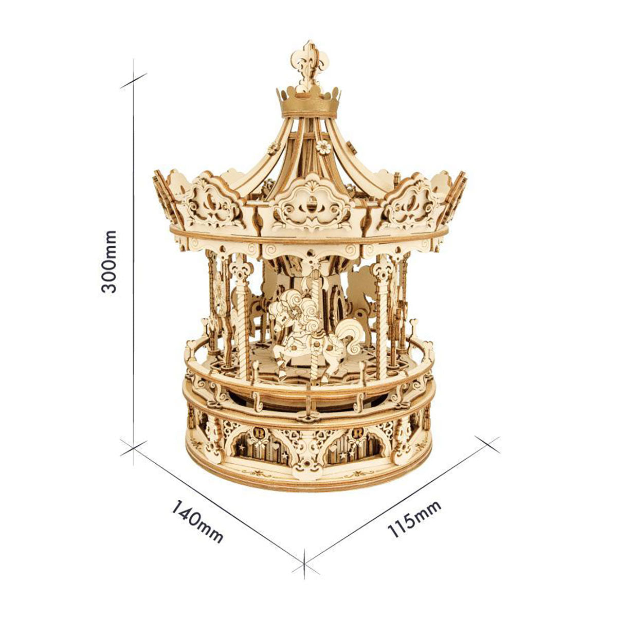 3D-Holzpuzzle Karussell