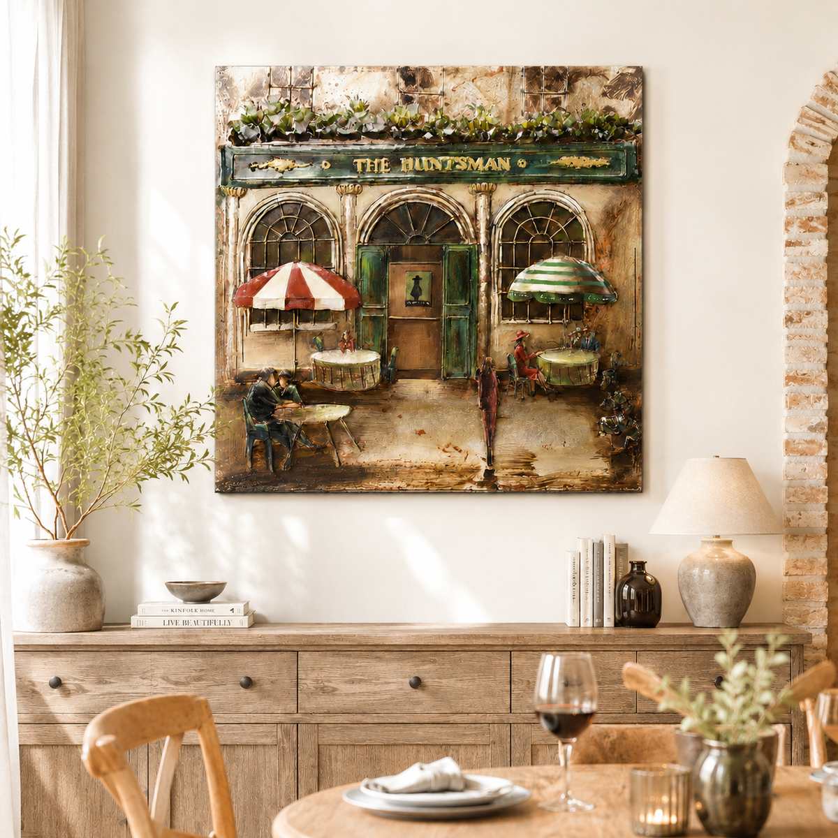 3D Metallbild English Pub