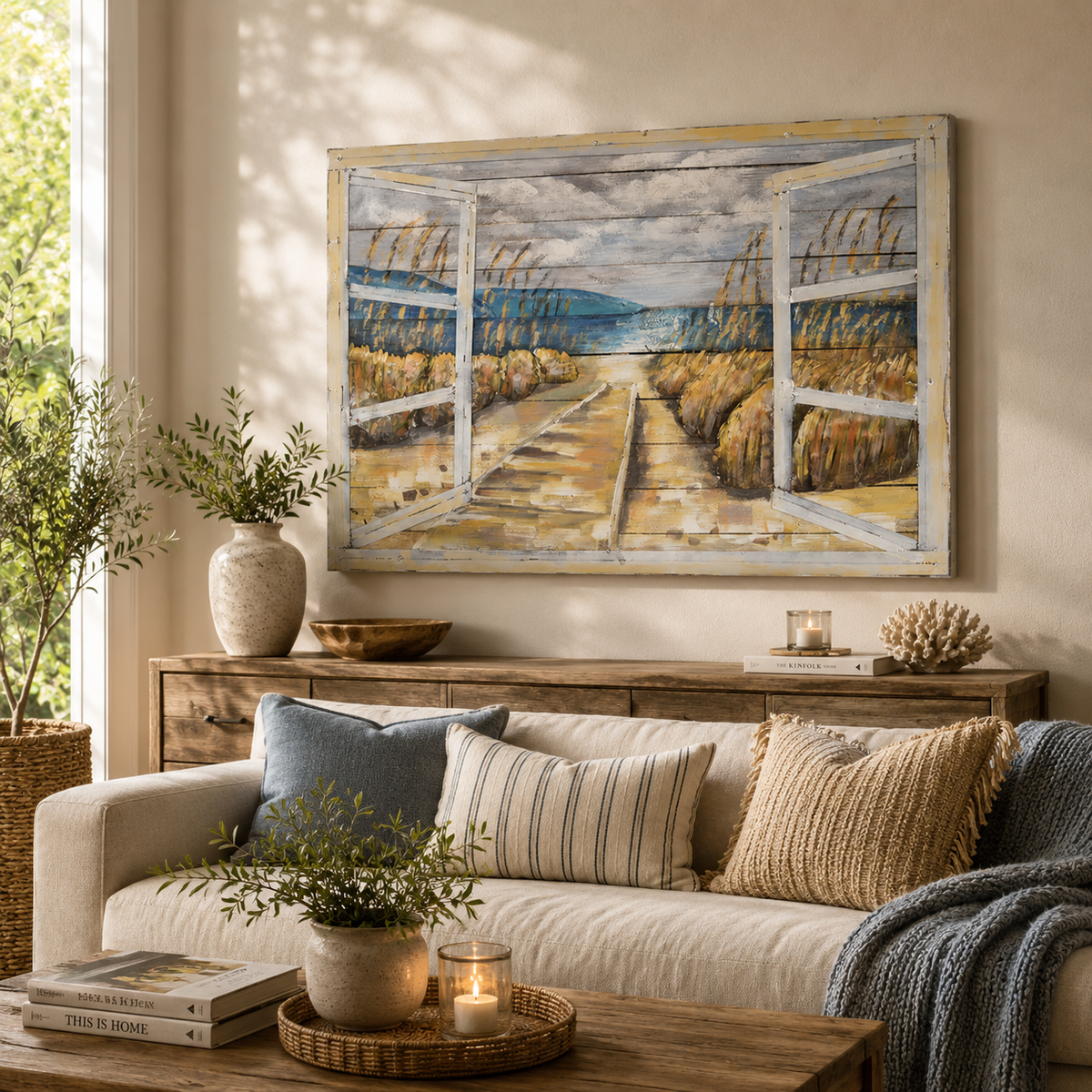 3D Metallbild Meerblick