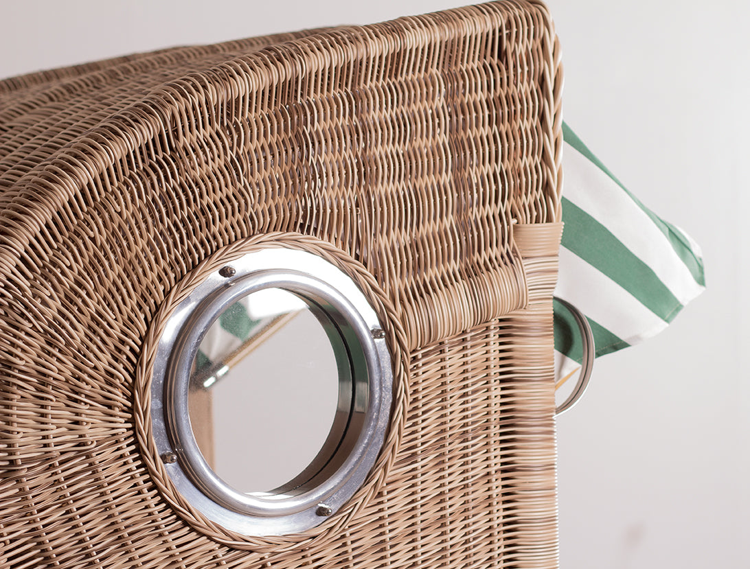 Strandkorb Düne Einsitzer Dessin 561 inkl. Sekt-/Champagnerkühler