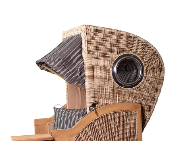 Strandkorb Düne Einsitzer Dessin 500 inkl. Sekt-/Champagnerkühler