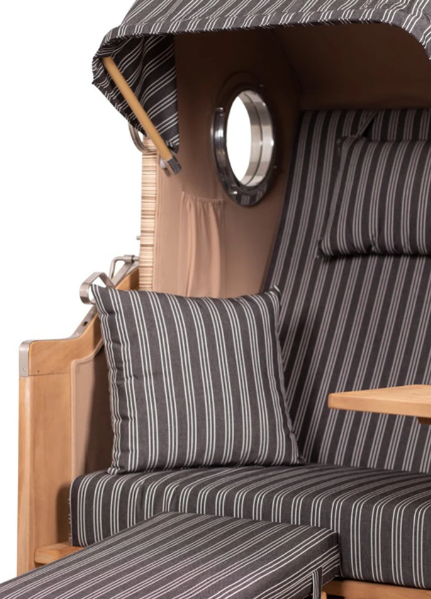 Strandkorb Düne Einsitzer Dessin 500 inkl. Feuerschale IDAHO