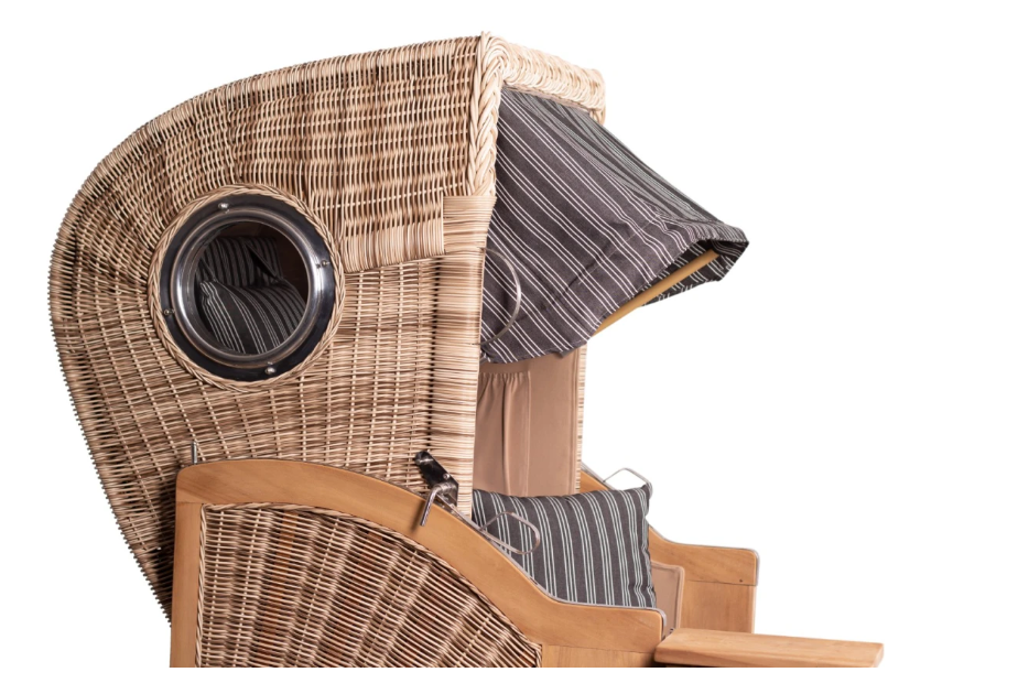 Strandkorb Düne Einsitzer Dessin 500 inkl. Sekt-/Champagnerkühler