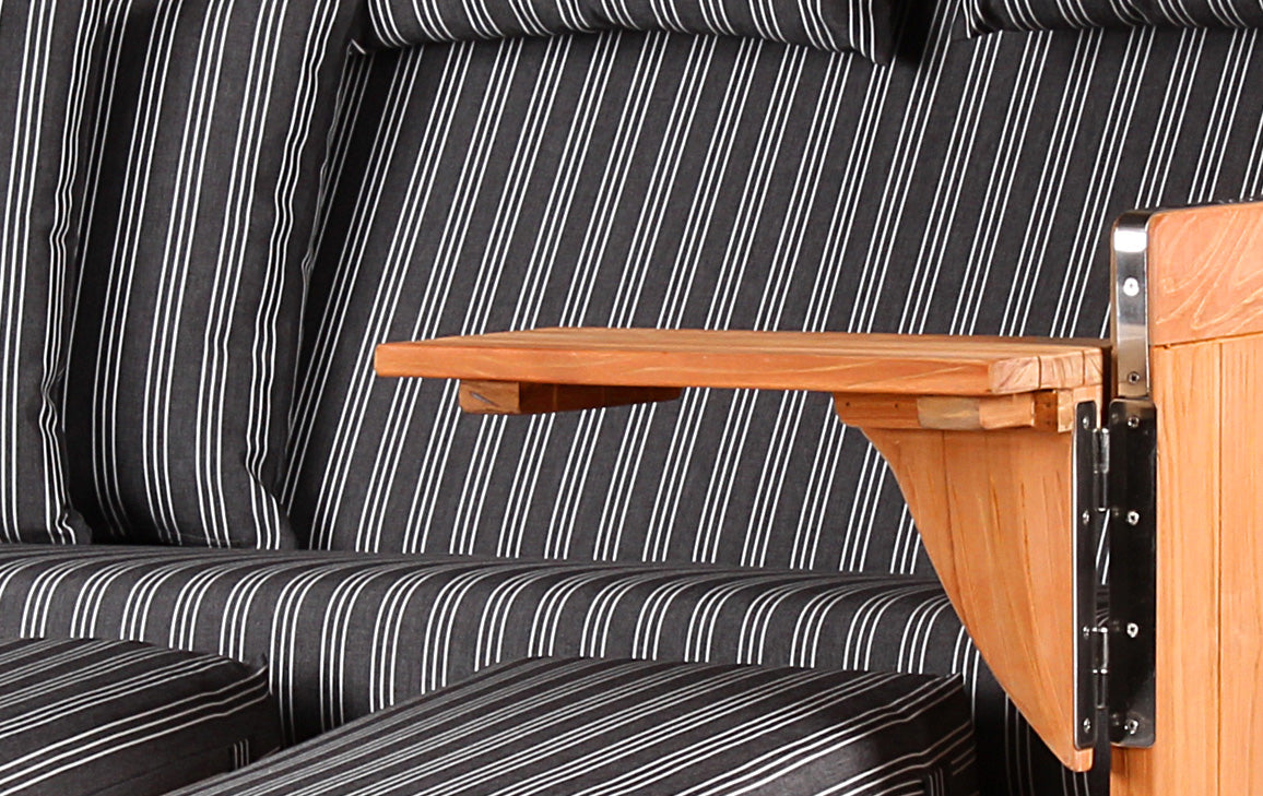 Strandkorb Baltikum XXL Dessin 500 inkl. Feuerschale IDAHO