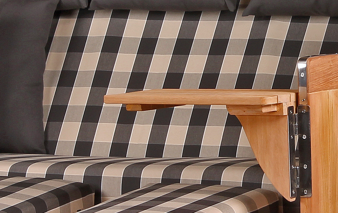 Strandkorb Baltikum XXL Dessin 505 inkl. Feuerschale IDAHO