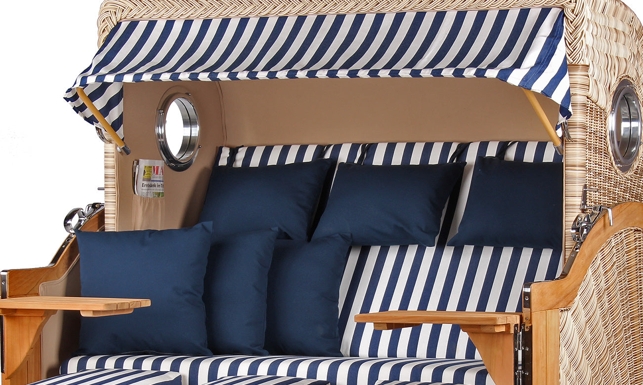 Strandkorb Baltikum XXL Dessin 518 inkl. Feuerschale IDAHO