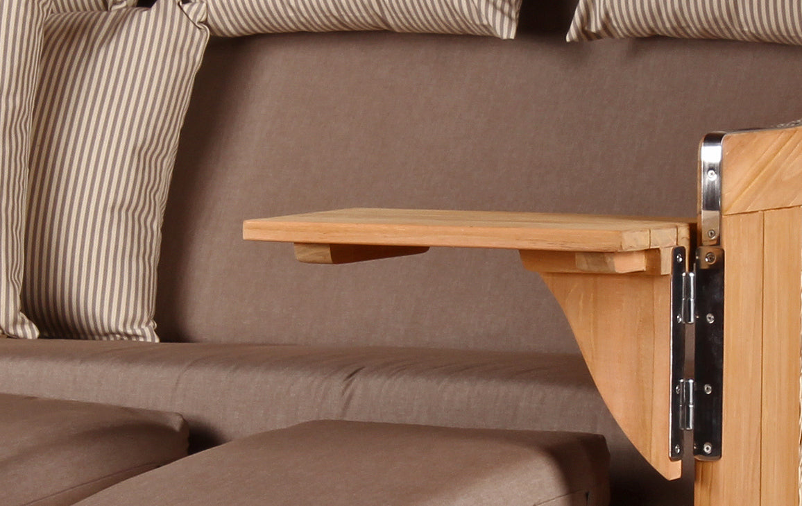 Strandkorb Baltikum XXL Dessin 534 inkl. Feuerschale IDAHO