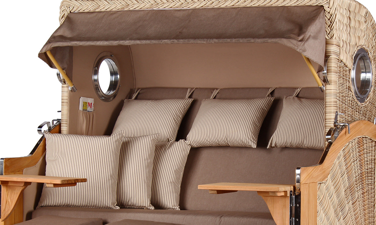 Strandkorb Baltikum XXL Dessin 534 inkl. Feuerschale IDAHO