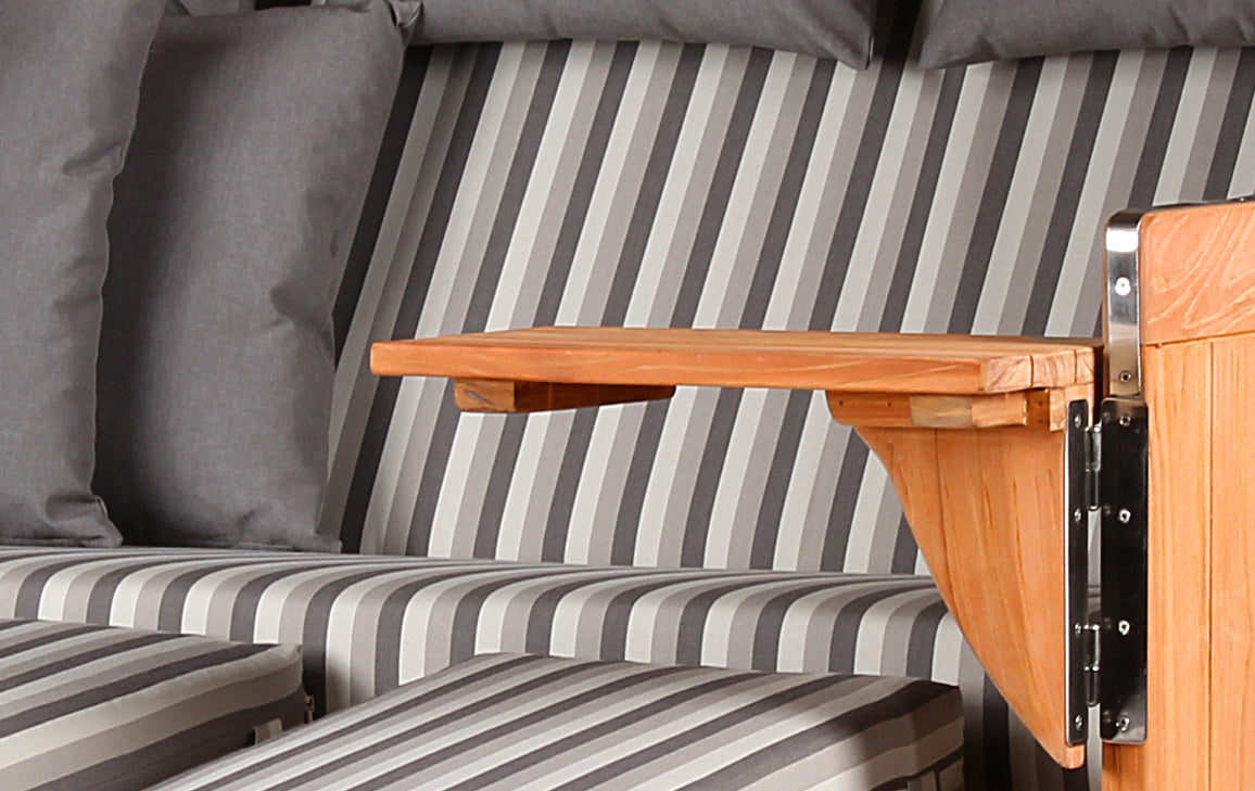 Strandkorb Baltikum XXL Dessin 545 inkl. Feuerschale IDAHO