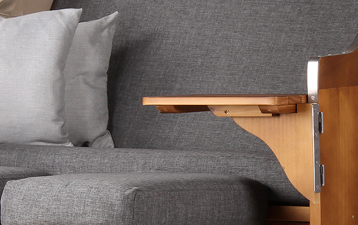 Strandkorb Schleswig Dessin 558 inkl. Sekt-/Champagnerkühler