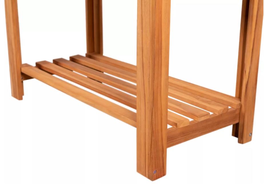 Teakholz Hochbeet mit Ablagefläche