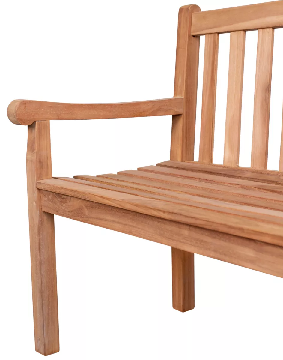 Teakholz Gartenbank Herz 120 cm