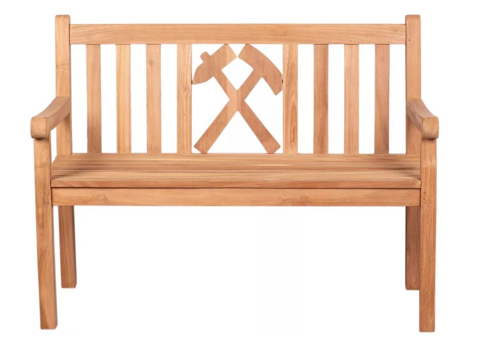 Teakholz Gartenbank Glückauf 120 cm