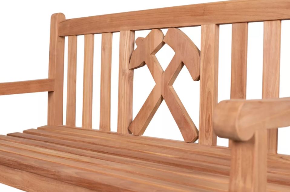 Teakholz Gartenbank Glückauf 120 cm