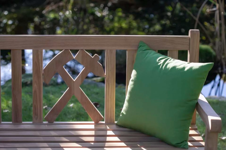 Teakholz Gartenbank Glückauf 120 cm