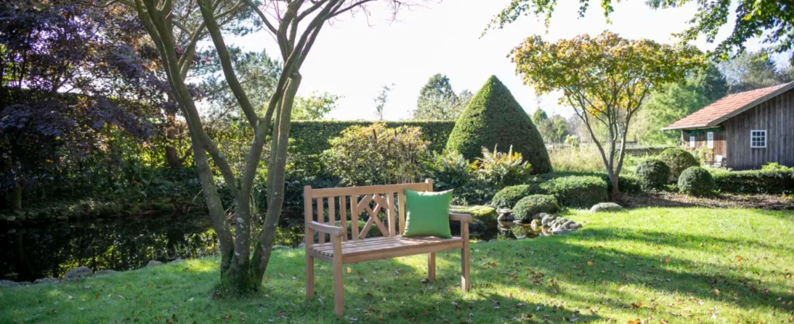 Teakholz Gartenbank Glückauf 120 cm