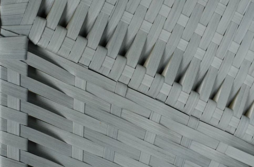 Strandkorb deVries Profi Ostsee Fehmarn grau/weiß inkl. Sekt-/Champagnerkühler