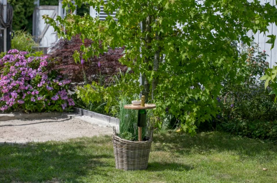 Getränkehalter Poole Teak für Gläser und Flaschen