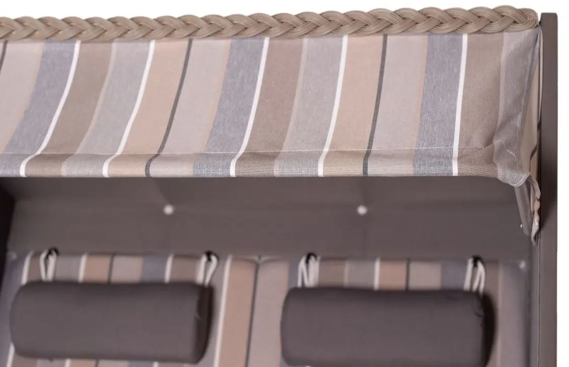 Strandkorb Langeoog (Dessin 403) inkl. Sekt-/Champagnerkühler