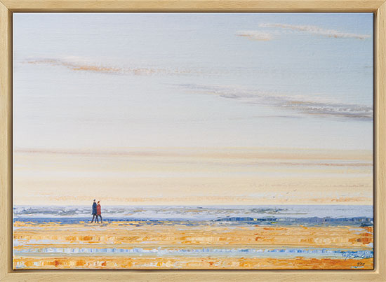 Anja Struck: Bild "Leises Meeresrauschen - Jubiläums- Edition" (2022, serielles Unikat) gerahmt