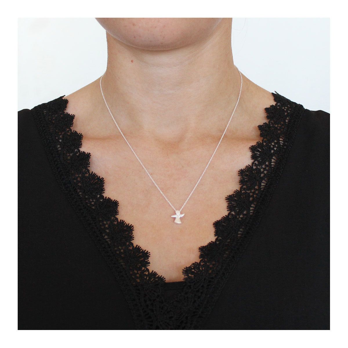 Kettenanhänger Schutzengel MINI mit Kette (925er Silber)