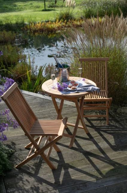 Klappstuhl ohne Armlehnen Langton Teak