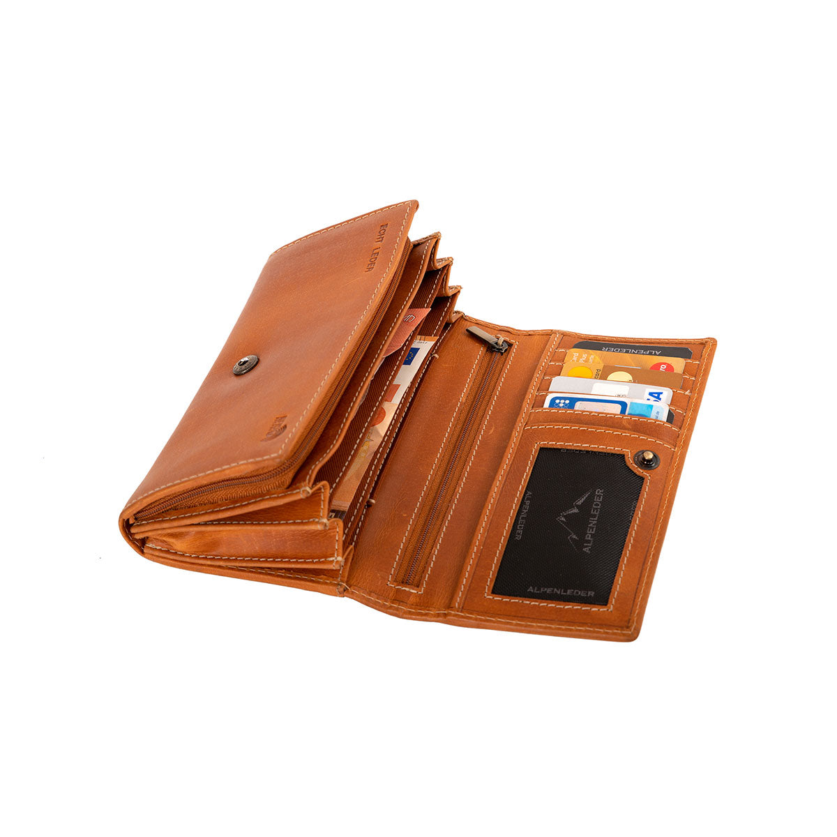 Damengeldbeutel Almrausch Cognac