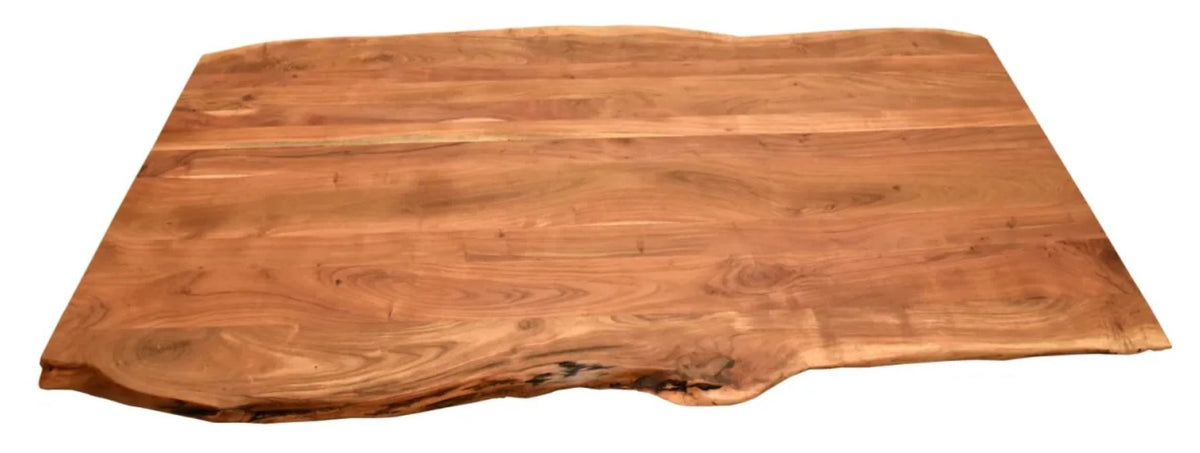 Baumkantentisch Catania Akazie U-Form Gestell (200 x 100 cm)