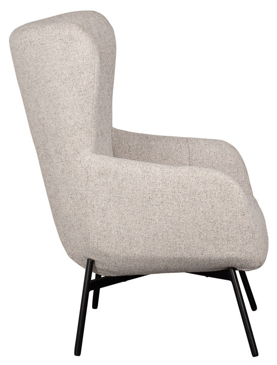 Ohrensessel Sava Beige inkl. Fußhocker