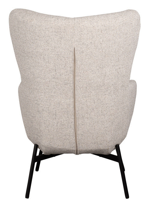 Ohrensessel Sava Beige inkl. Fußhocker