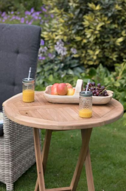 Teakholz Klapptisch Sutton rund (Ø 70 cm)