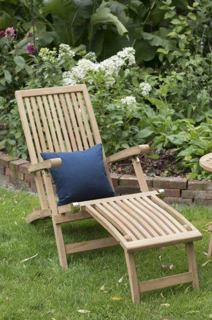 Teakholz Gartenliegestuhl Yacht