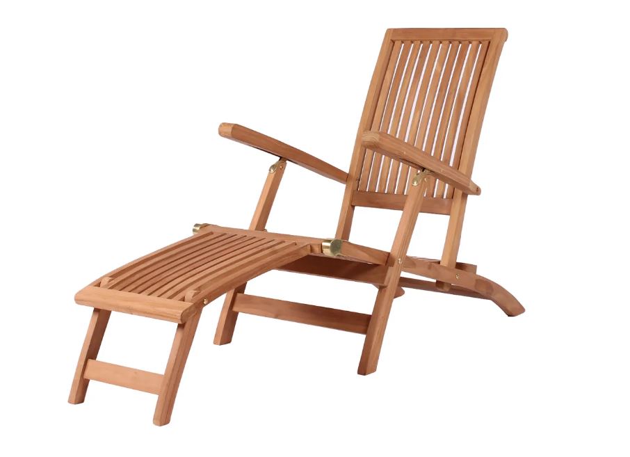 Gartenmöbelgruppe Liegestuhl Yacht und Teaktisch Burton