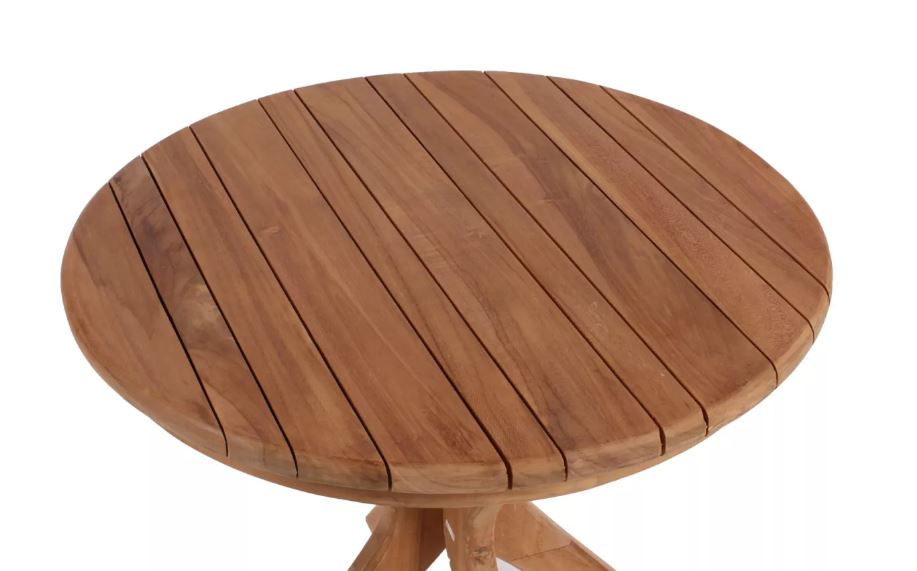 Teakholz Beistelltisch Burton rund (Ø 60 cm)
