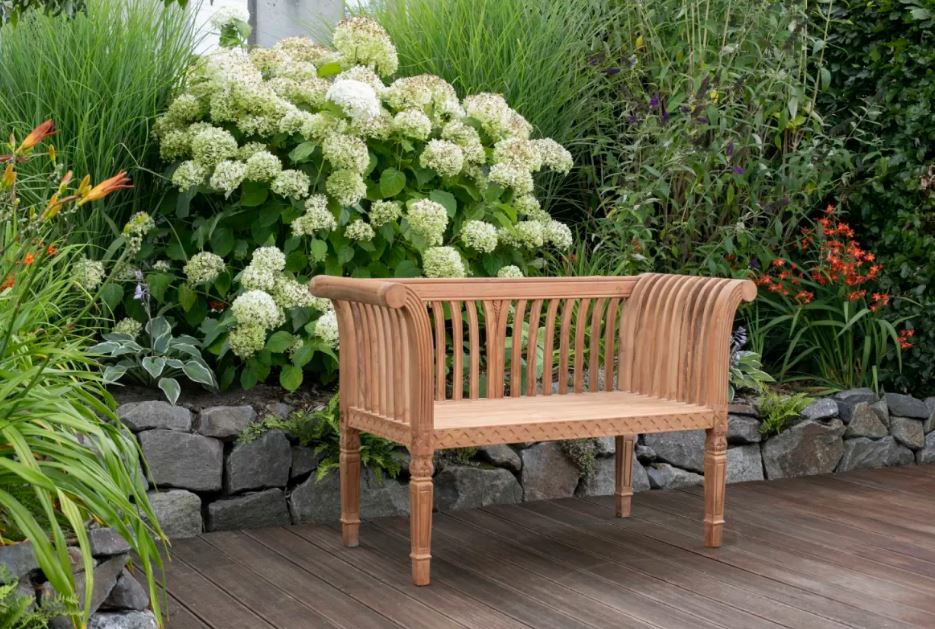 Teakholz Gartenbank Newport 120 cm