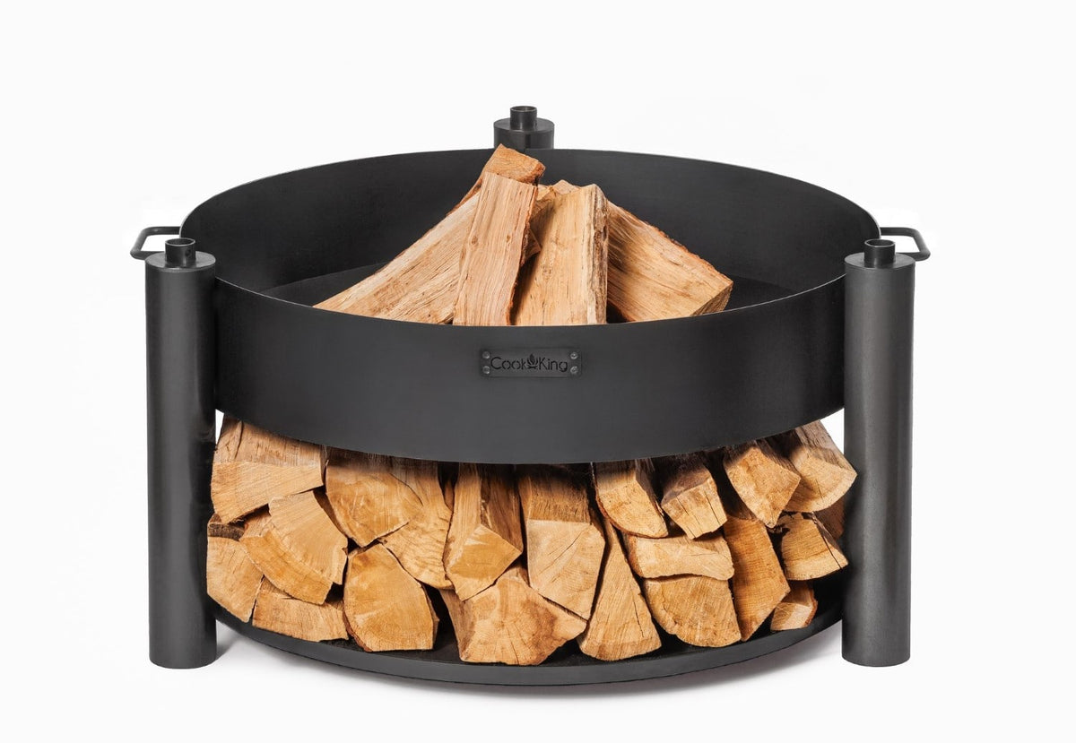 bene on fire Feuerschalen-Set Washington X Ø 80 cm mit Grillrost Ø 60 cm