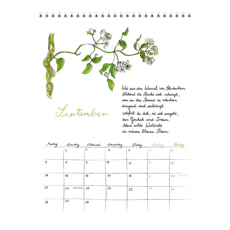 Rilke Wandkalender/Planer 2026