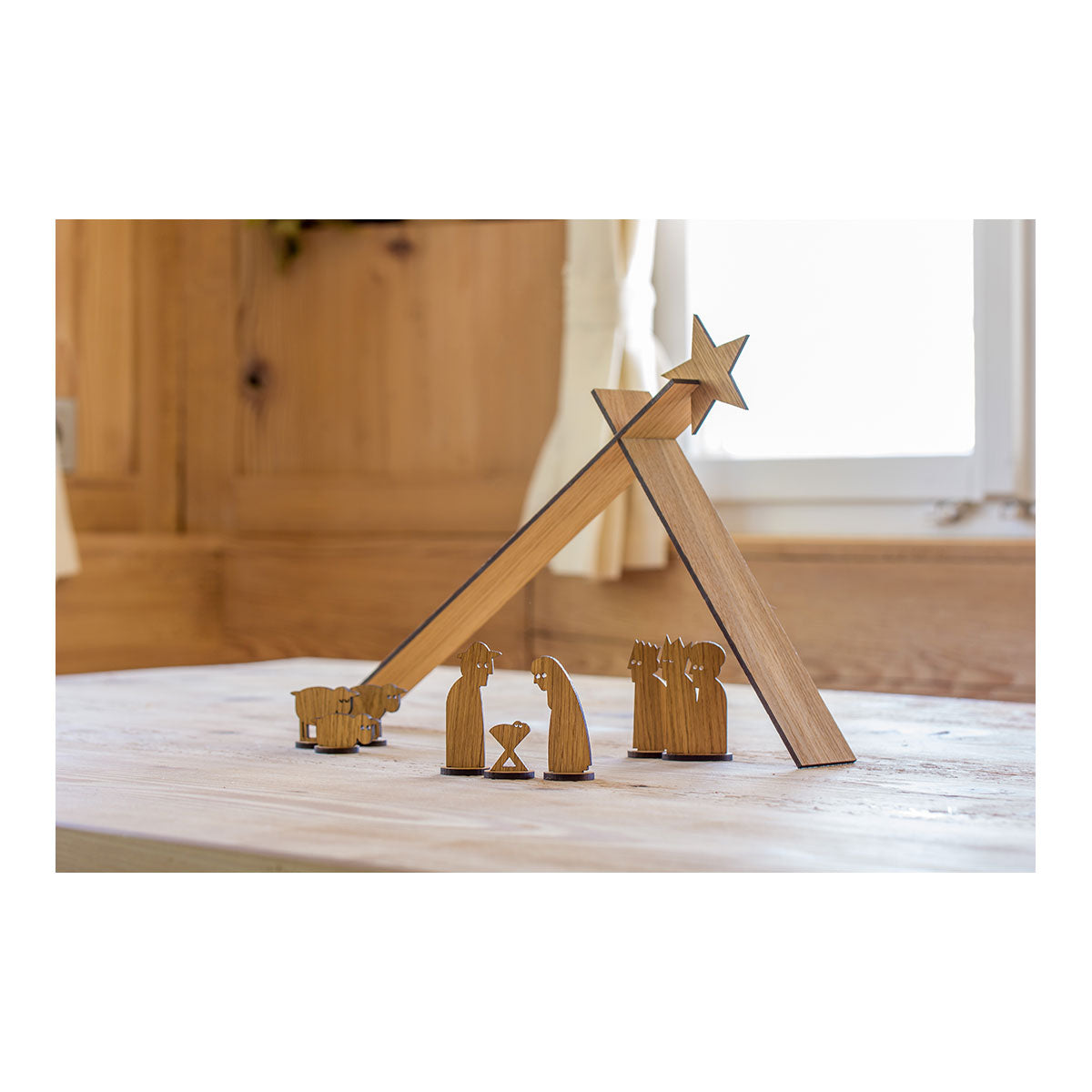 Weihnachtskrippe Simply Christmas (Eiche)