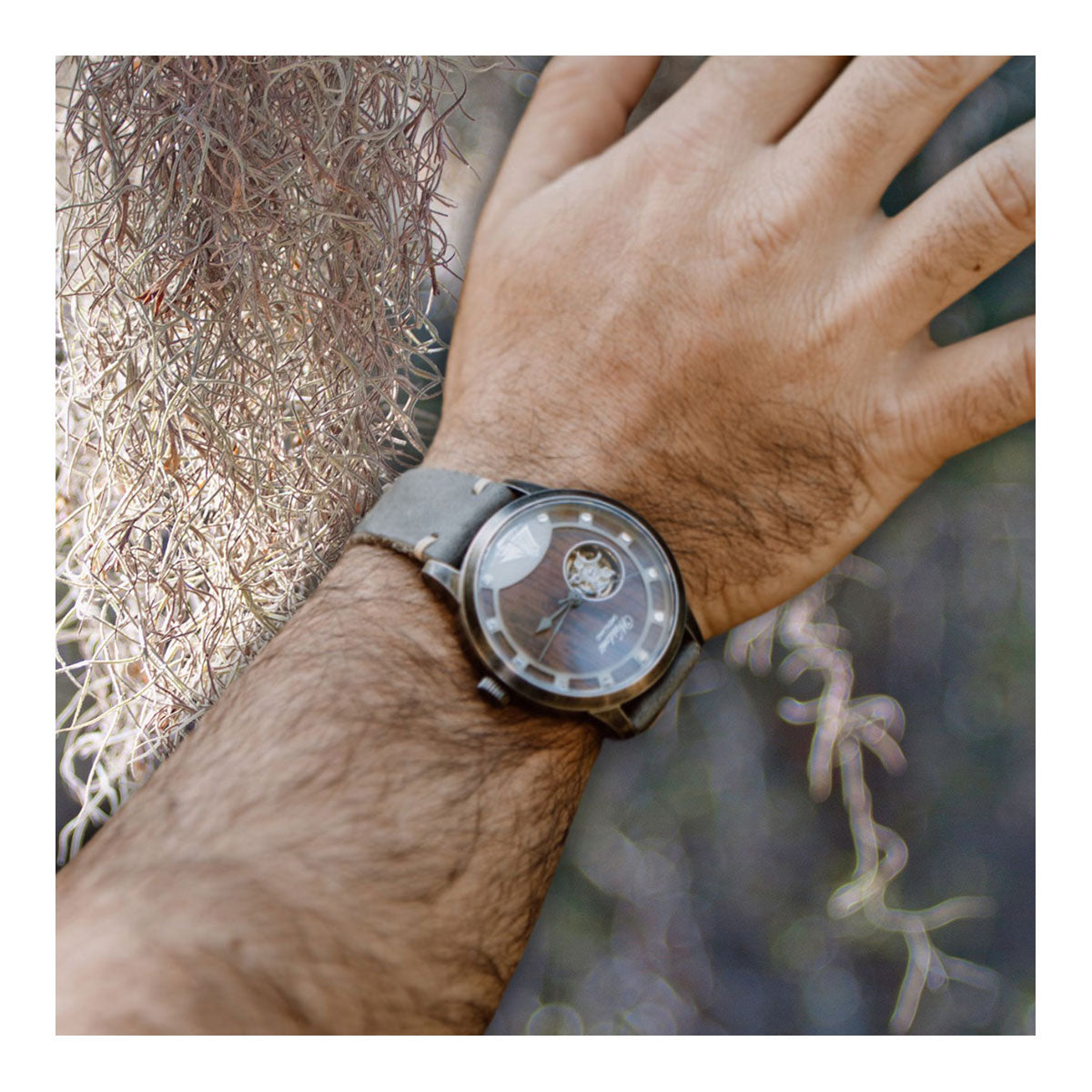 Zuversicht Vintage Grau Automatikuhr