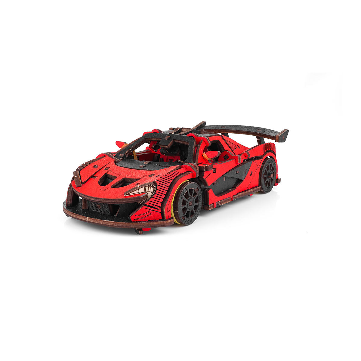 3D-Holzpuzzle Racing Car rot