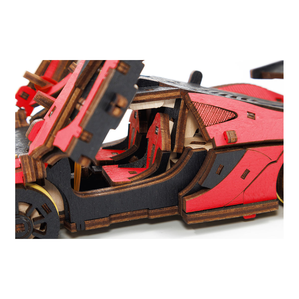 3D-Holzpuzzle Racing Car rot