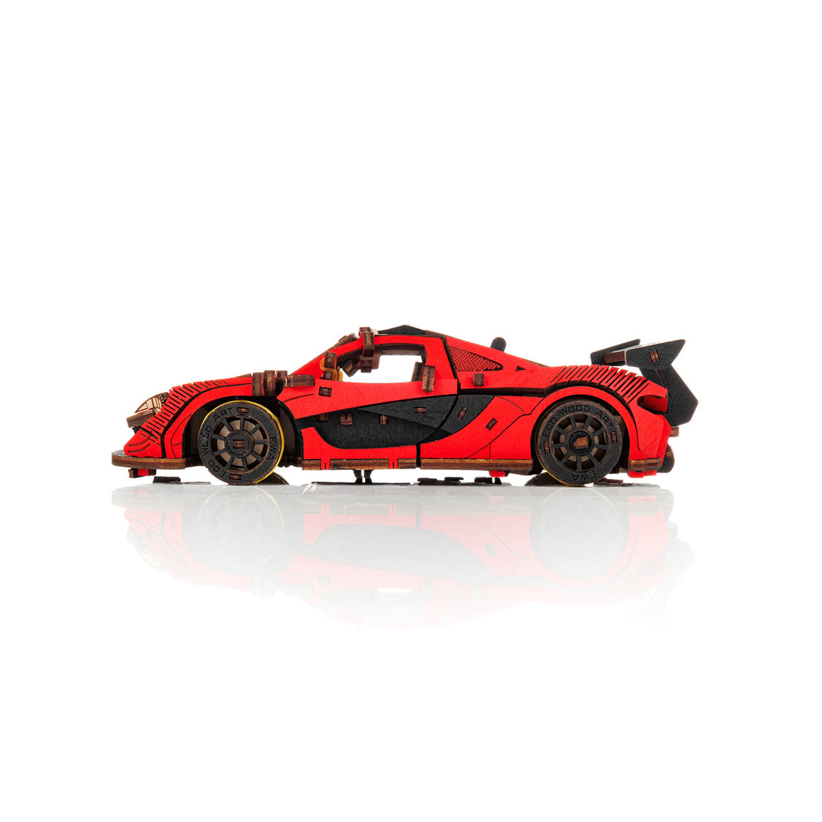 3D-Holzpuzzle Racing Car rot