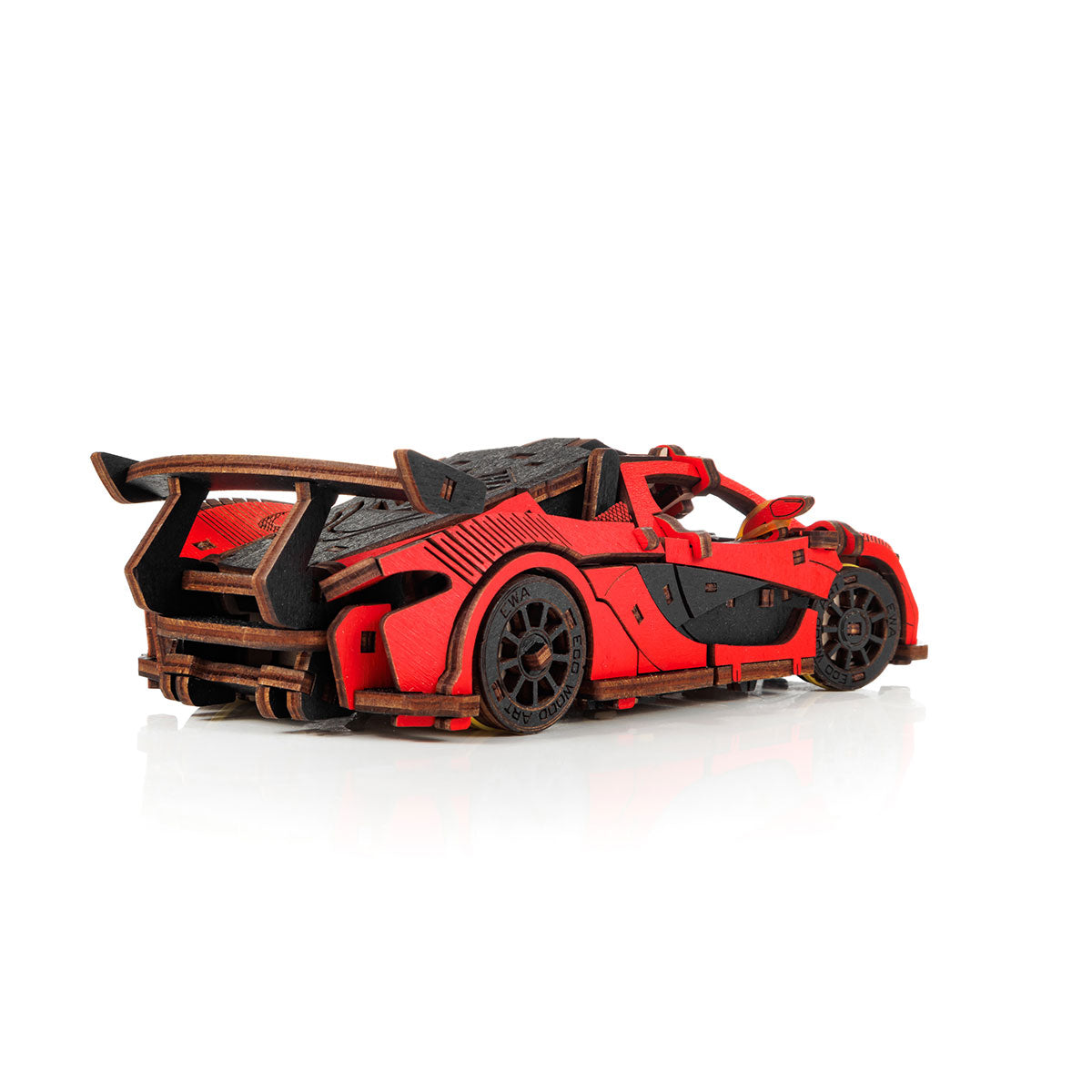 3D-Holzpuzzle Racing Car rot