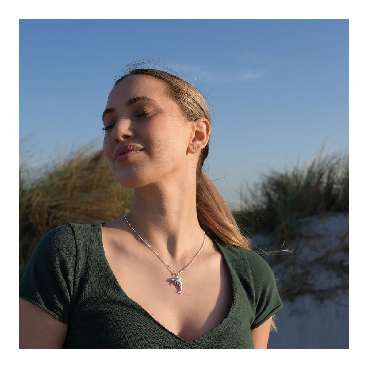 Kettenanhänger Delfin 925 Sterling Silber