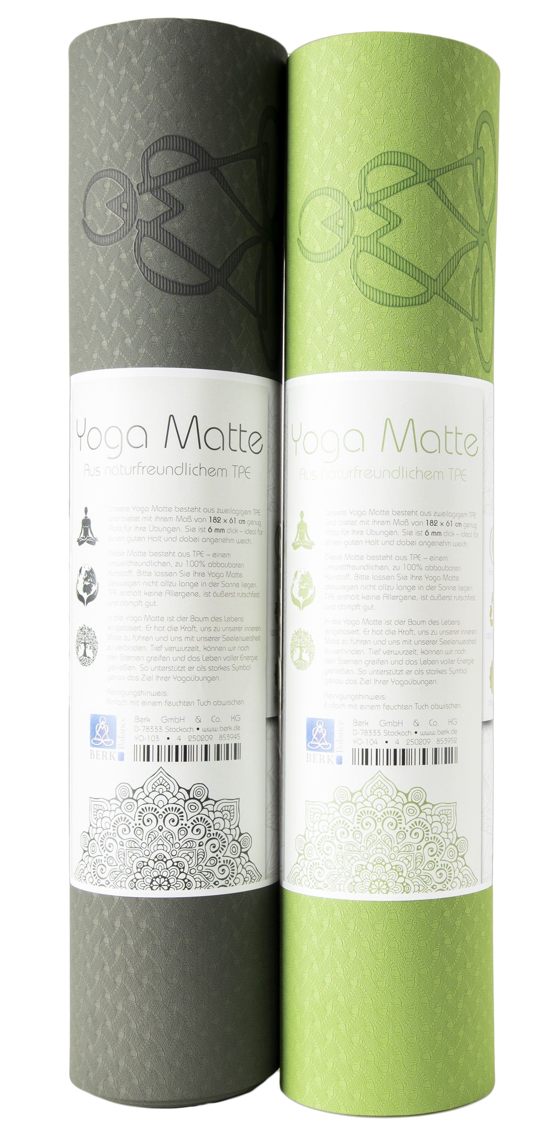 Yogamatte Baum des Lebens (hellgrün)