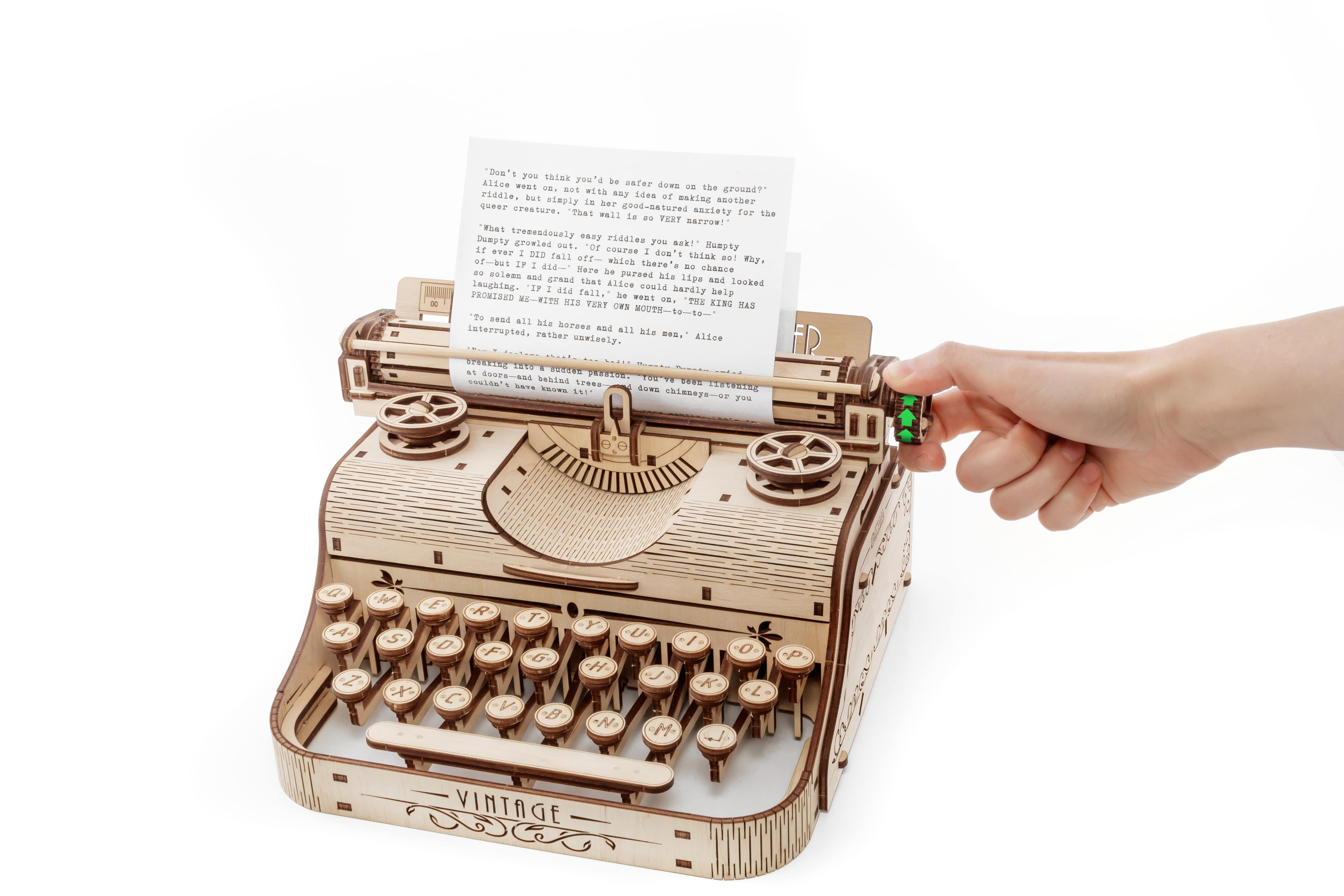 3D-Holzpuzzle Schreibmaschine