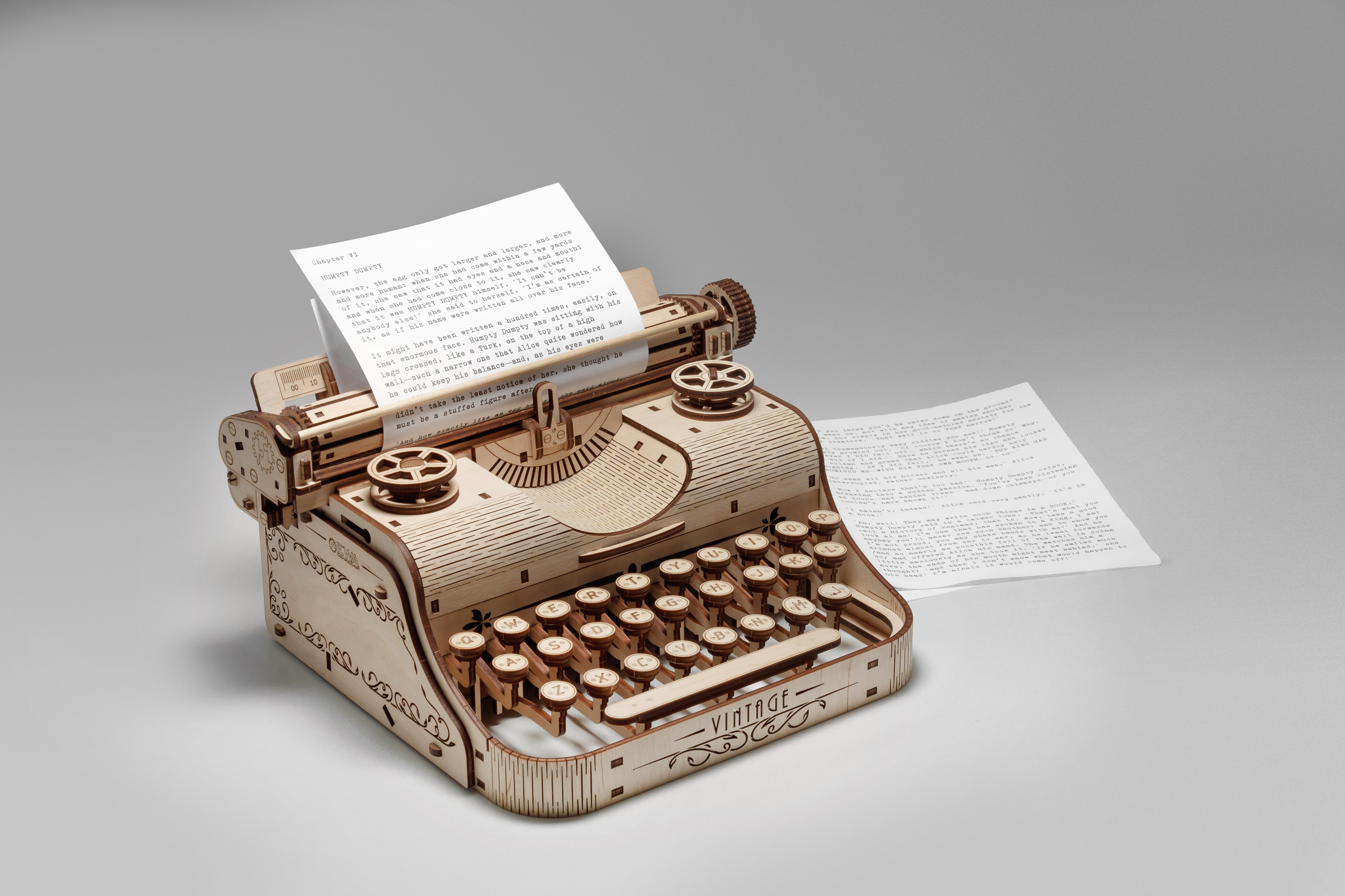 3D-Holzpuzzle Schreibmaschine
