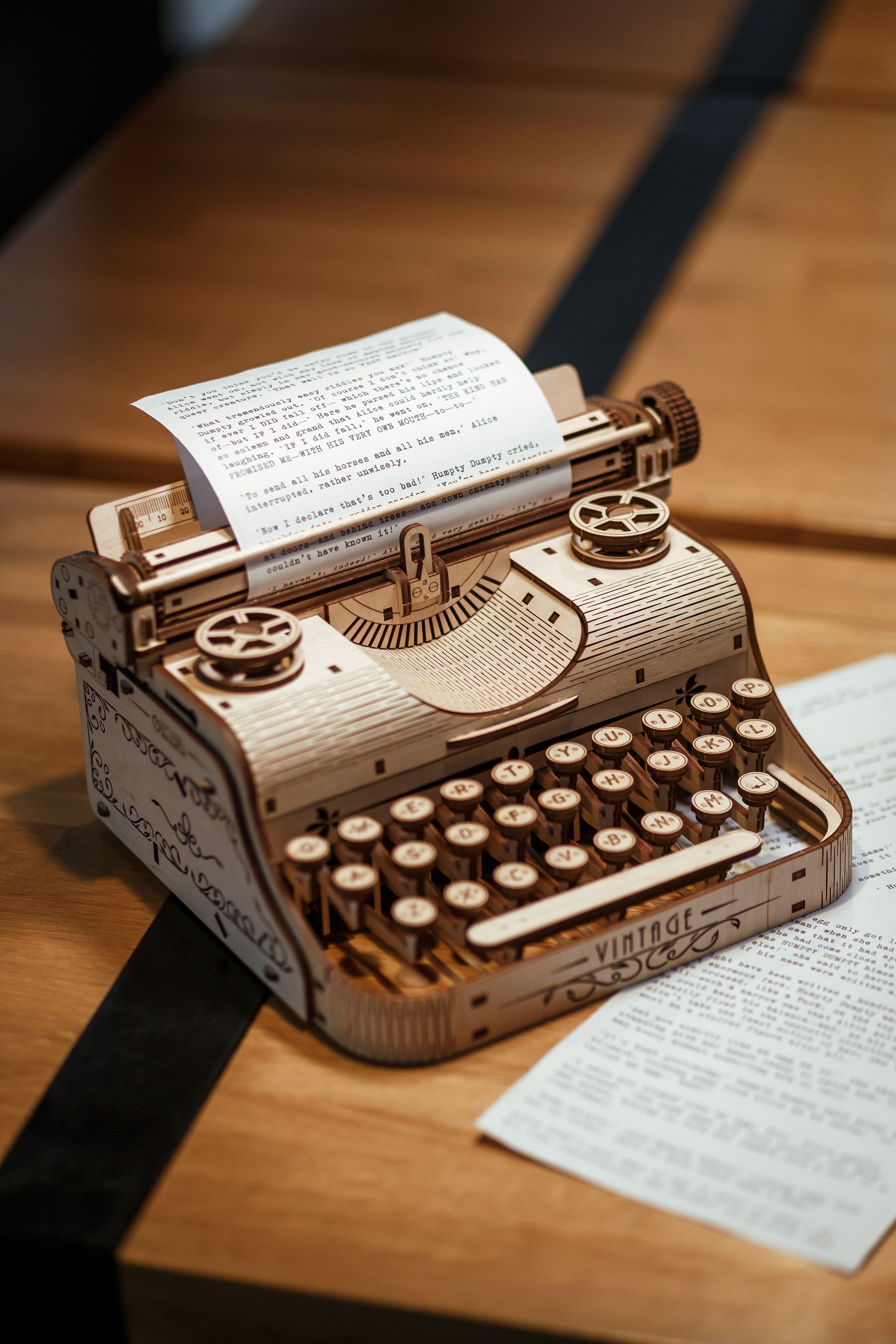 3D-Holzpuzzle Schreibmaschine