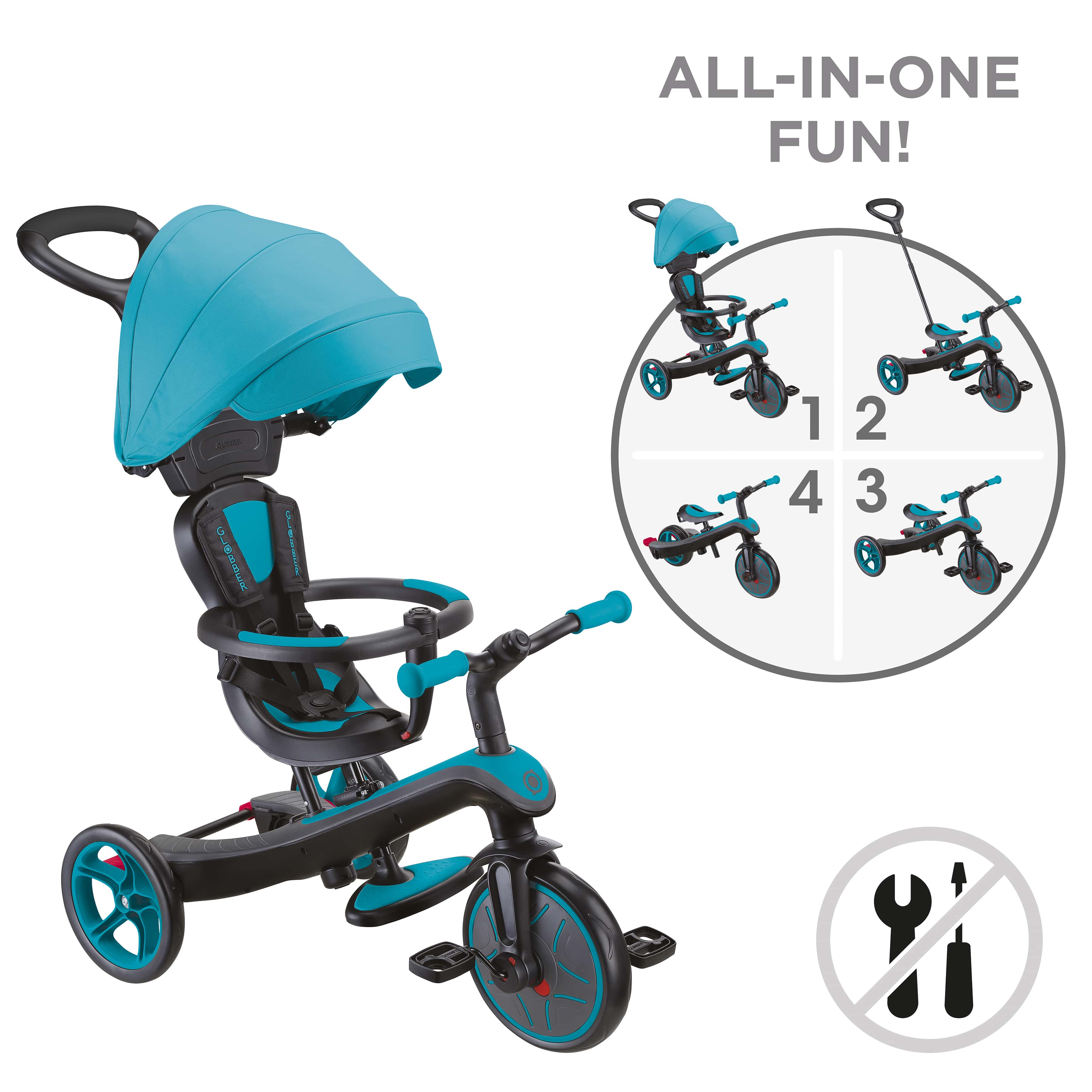 GLOBBER EXPLORER TRIKE 4in1 türkis